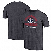 Washington Wizards Navy Vintage Arch Fanatics Branded Tri-Blend T-Shirt,baseball caps,new era cap wholesale,wholesale hats